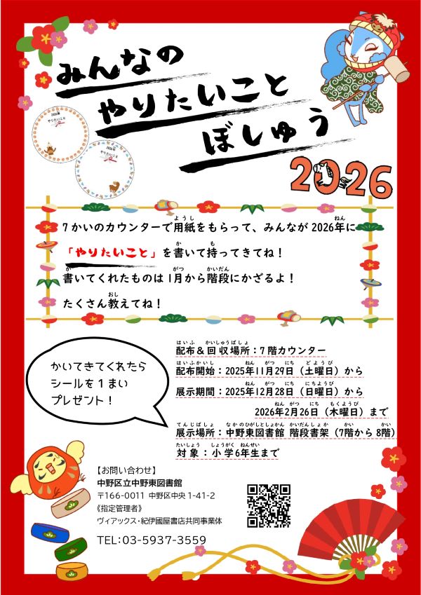 【中野東】ことしやりたいことぼしゅう！