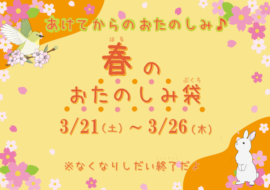 【南台】春のおたのしみ袋